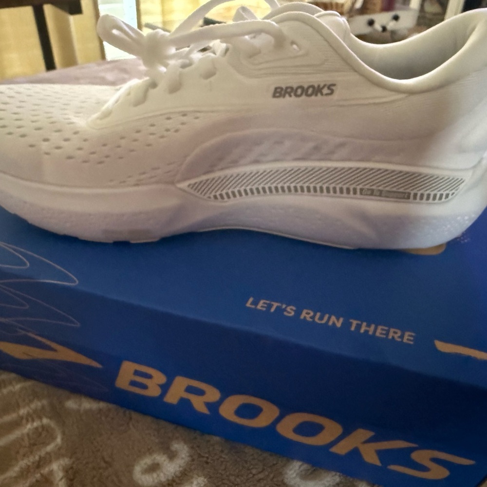 Brooks All-White Athletic Sneakers Adrenaline